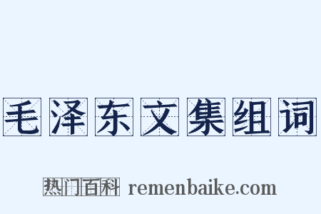 毛泽东文集组词是什么意思的图片